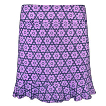 NWT GOLFTINI MAKE IT A DOUBLE Lavender Navy Ruffle Hem Knit GOLF SKORT Size S image 2