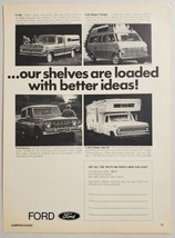 1970 Print Ad Ford F-100 Pickup Trucks,Club Wagon,Bronco,F-350 Camper Sp... - $13.93