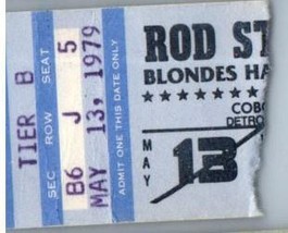 Rod Stewart Ticket Stub May 13 1979 Detroit Michigan - £27.68 GBP