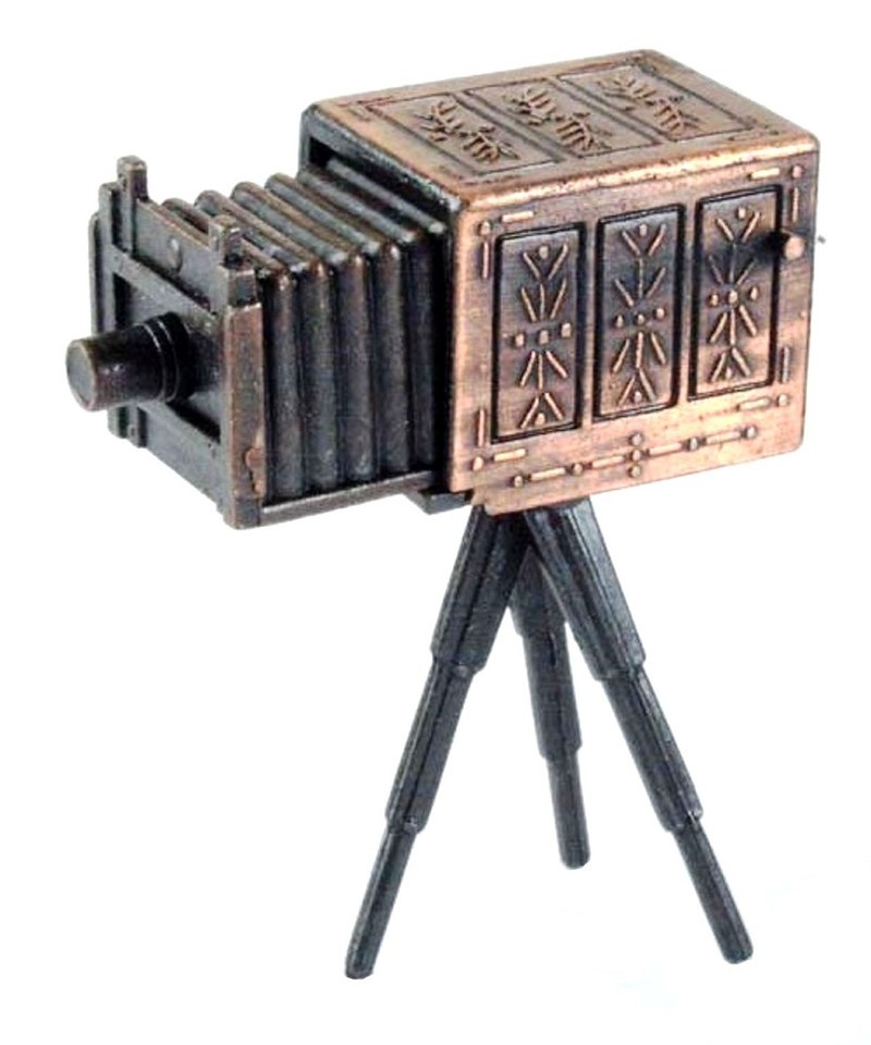 Box Camera with Tripod Die Cast Metal Collectible Pencil Sharpener - $7.49