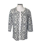 Pink Martini Wool Blend Abstract Print Open Front Cardigan Small Black B... - £25.03 GBP