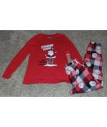 Womens Pajamas Christmas Santa Coming Soon Red Plaid 2 pc Top Pants-sz 2XL - £23.36 GBP