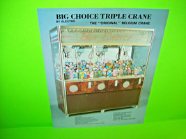 Big Choice Belgium Triple Skill Crane Original Arcade Claw Prize Game Sale Flyer - £11.04 GBP