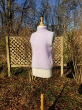 Vintage Talk Of The Walk Knit Angora Wool Turtleneck sweater lavender pi... - £45.95 GBP