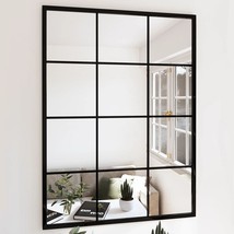  Mirror Black Metal, glass 31.5 x 23.6 in Simple Wall Mirror - $153.99