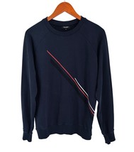 Ron Dorff Navy Sweatshirt W/ Red &amp; White Stripe Design Crewneck Long Sle... - $925.16 MXN