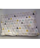 Cloud Island Triangle Print Baby Swaddle Blanket Muslin White Yellow Gra... - £13.52 GBP