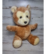 Vintage Dakin Brown Tan Teddy Bear Plush Stuffed Animal No Mouth 1979 Ko... - £10.71 GBP