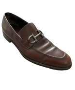 Salvatore Ferragamo Brown Calf Pebble Leather Dress Shoes Loafers size 10.5 - $150.00