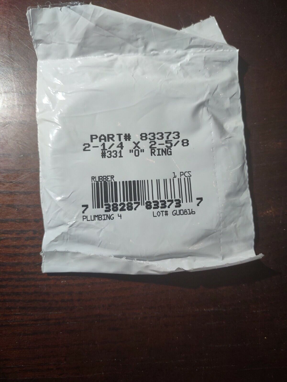 2 - 1/4 X 2- 5/8 O Ring Upc 738287833737 - $5.82