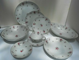 30 Pc Meito Rose Chintz Moss Dinnerware Dinner Plate Soup Bow Ls Cup Serving Oval - £169.33 GBP