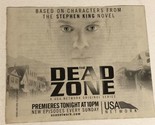The Dead Zone Premiere Episode Tv Guide Print Ad Anthony Michael Hall TPA14 - $6.92