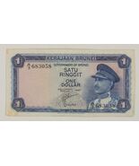 1967 Brunei 1 Ringgit (Dollaro) Nota Molto Sottile + (Ottime Condizioni - €66,61 EUR