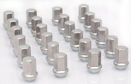 New Set 24 GMC Sierra GM Polished Stainless 14x1.5 Lug Nuts 9596070 - $1,231.24 MXN