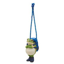 Hiking Frog with Backpack Hanging Strap Mini Figure Red Blue Black White - £11.00 GBP