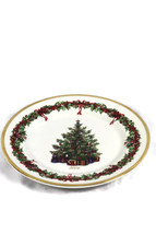 Christopher Radko 2004 Holiday Celebrations Traditions Round Dessert Plate - £12.65 GBP