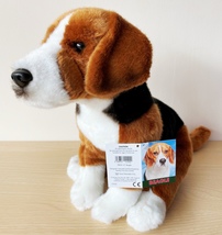 Beagle 12&quot; Toy plushie as it is or gift wrapped  with personalised tag. - £31.69 GBP+