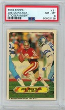 1983 Topps Joe Montana Sticker Insert #21 PSA 8 P1226 - £17.76 GBP