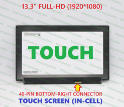 13.3&quot; FHD IPS Touch Laptop Lcd Screen Auo B133hak02.2 Edp 40 Pin - £90.78 GBP