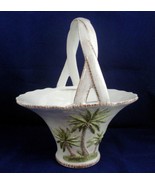 Heartfelt Kitchen Creations Palm Trees Tropical Ceramic Deco Basket Youn... - £23.25 GBP