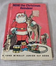 NONI the Christmas Reindeer Rand Mcnally Junior Elf Book hardback 1979 chicago - £7.45 GBP