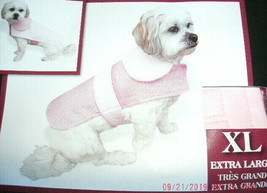 NEW Doggiduds Betsy Boucle Reversible Coat pink pleather sz XL for dogs ... - £7.82 GBP