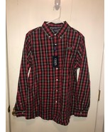 NEW Chaps Mens Large Easy Care Plaid Button Down Shirt Retails $60 NEW - £11.67 GBP