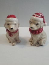 Dogs in Santa Hat Christmas salt and Pepper shakers - £12.84 GBP