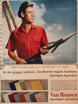 1953 Esquire Original Art Ad Advertisements VAN HEUSEN Shirts Springmaid Sheets - £8.50 GBP