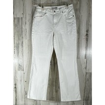 Chicos Platinum White Denim Jeans Size 1.5 R (30x30.5) Straight Leg Stre... - £16.25 GBP