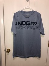 NEW Under Armour Mens Tech 2.0 Wordmark T-Shirt Large Gray NWOT Short Sl... - $17.81