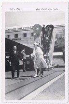 Royalty Photograph Canada Royal Tour 1959 Queen Deplaning Canada Armed Forces - £6.18 GBP