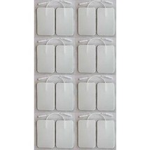 Wired Electrode Pads Lg Rectangular Foam (8) For Tens Digital Electric Massager - £16.03 GBP