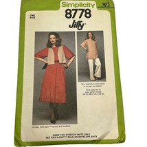 Simplicity #8778 Jiffy Vintage Sewing Pattern - $4.80