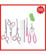 Luxury Dog Grooming Scissors Kit with Safety Round Tip - Perfect for All... - $33.65