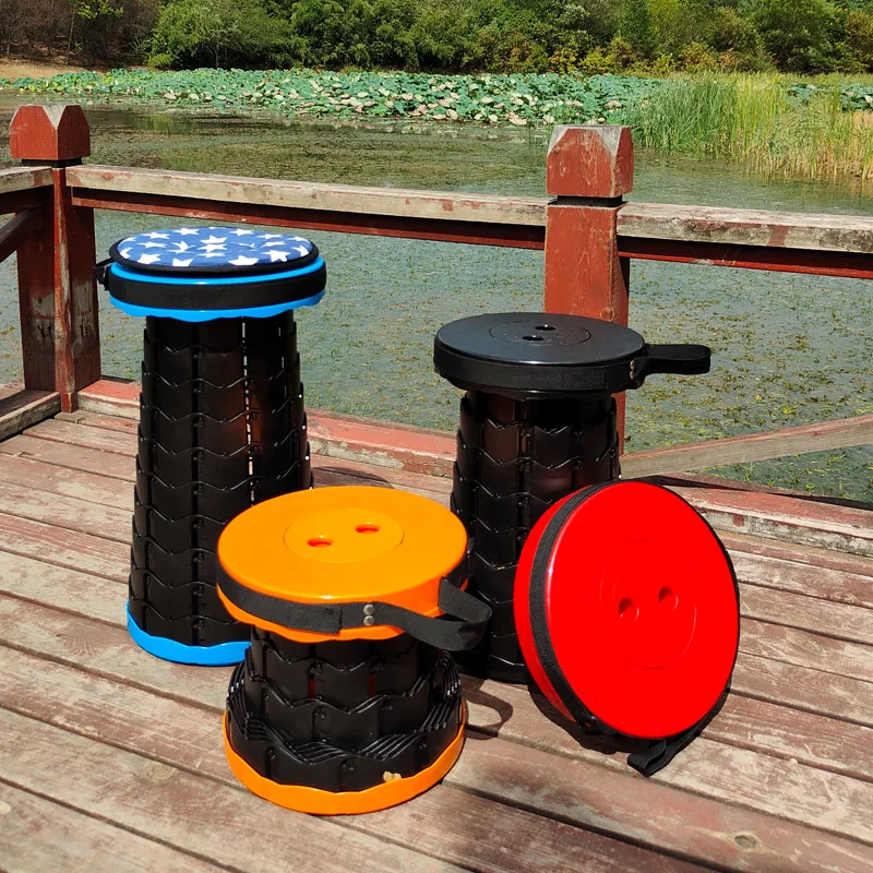 Retractable Folding Stool Fishing Chair Outdoor Furniture Camping 캠핑의자 Portable - £34.41 GBP+