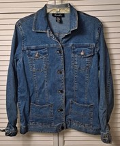 Womans Denim Jacket, D&amp;co. Blue button Jacket Long sleeve Small Nice GPOC - £15.18 GBP