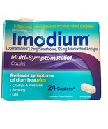 Imodium Multi-Symptom Relief 24 Caplets Diarrhea Gas Bloating Cramps EXP... - $19.77