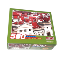 Hoyle 500 Piece Jigsaw Puzzle 5501-CHA 13.5&quot; x 19&quot; Red Roof Tops New Sealed - $9.28