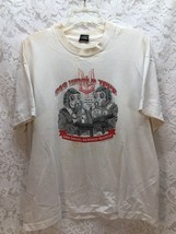 Vintage SAS World Tour Men&#39;s White Graphic T-Shirt Size XL - $13.18