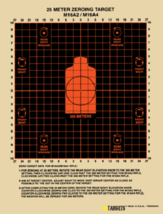 M16A2 -25 meter zeroing target - splatter (10 per pack) - £14.85 GBP