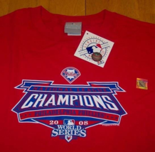 Philadelphia Phillies World Series Mlb Baseball T-Shirt Mens 2XL Xxl Champions - $19.80