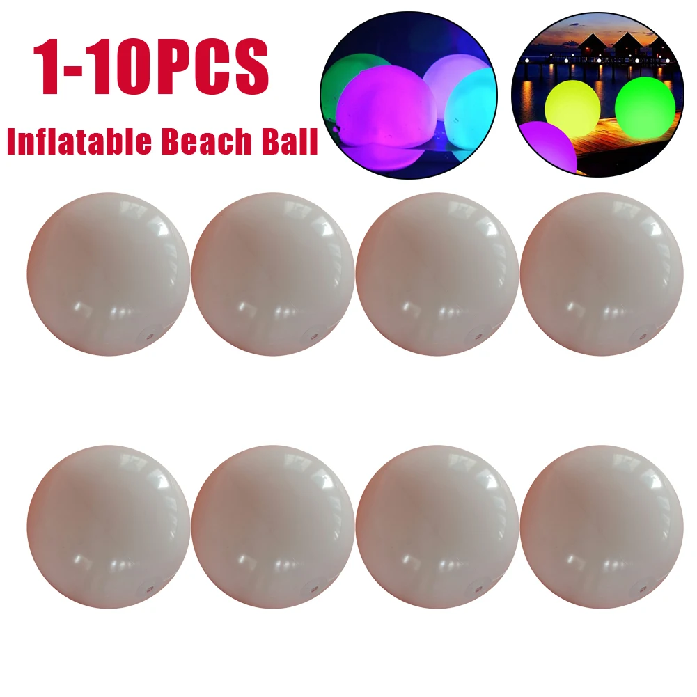 1-10PCS 40cm Beach Swimming Pool Play Ball with LED Light 16 Colors Glowing - £8.08 GBP+