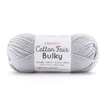 Premier Yarns Cotton Fair Bulky Yarn Solid Silver - $34.68
