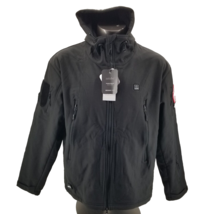 Dewbu Men’s Heated Jacket Hooded Winter Battery Pack Sz XL - £94.91 GBP