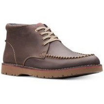 CLARKS Mens Vargo Apron Dark Brown Leather - $88.00