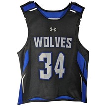 Wolves Reversible Basketball Jersey Kids Size Youth Medium Blue 34 Black - $17.82