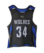 Wolves Reversible Basketball Jersey Kids Size Youth Medium Blue 34 Black - $17.82