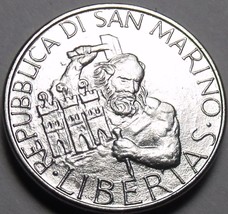 San Marino 50 Lire 1994 Gem Unc~Stone Cutter Holding Hammer And Chiesel~... - £4.68 GBP