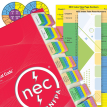 NEC Code Book Tabs 2023, 140 PCS NEC Tabs, Laminated &amp; Color-Coded for National - £27.26 GBP